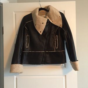 Size Large very light leather/Sherpa look jacket